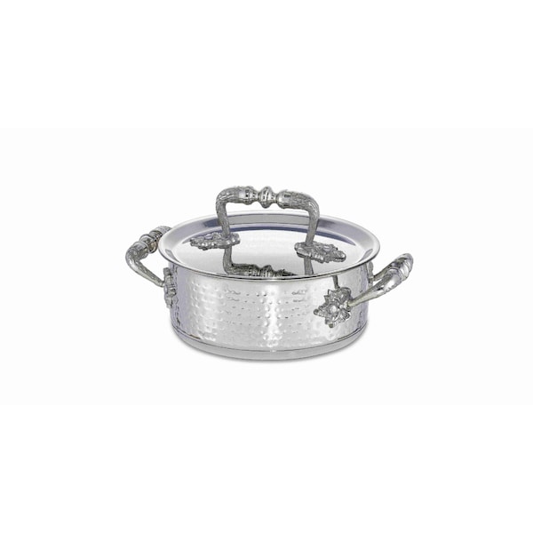 Bon Chef Cucina Casserole Pot W/ Lid, Bellissimo Finish, Ind Btm, 8 5/8"Dia X 4 1/4"H, 2 Hndls, 3 Qt 60000BELLISSIMO - main